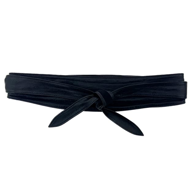 Goa Black Leather Obi Belt