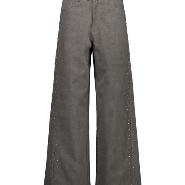 셋업이엑스이 Sid Beads Pants 차콜 스터드 바지