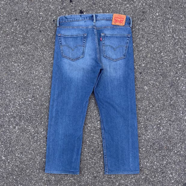 리바이스 505 레귤러 중청 데님 (34)   