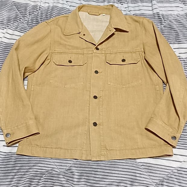 유니클로 데님자켓 100 가슴58 기장70