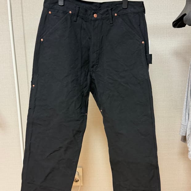 comoli 코모리 26ss 코튼 덕 페인터 팬츠 블랙 3