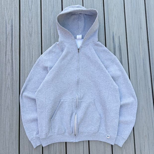 러셀 애슬레틱 스웻 후드집업 그레이