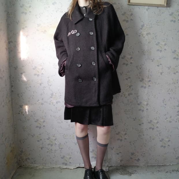 Sankofa Puella 산코파퓨엘라 니트 코트 블랙