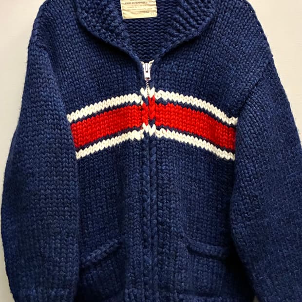 (42/L)CANADA 캐나다 프론 엔터프라이즈 코위찬 니트 가디건