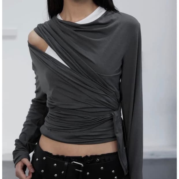 세릭 COVER BIND OPEN CARDIGAN