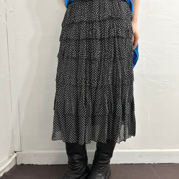 nadia dot layered skirt