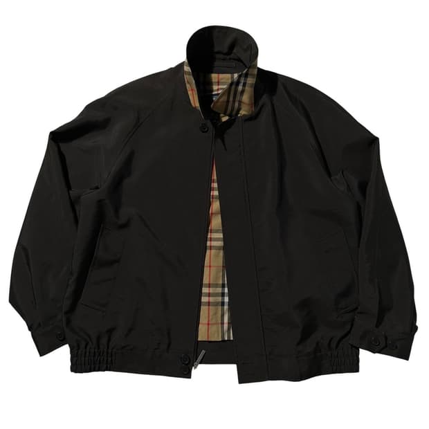 버버리 노바체크 라이닝 블루종 자켓