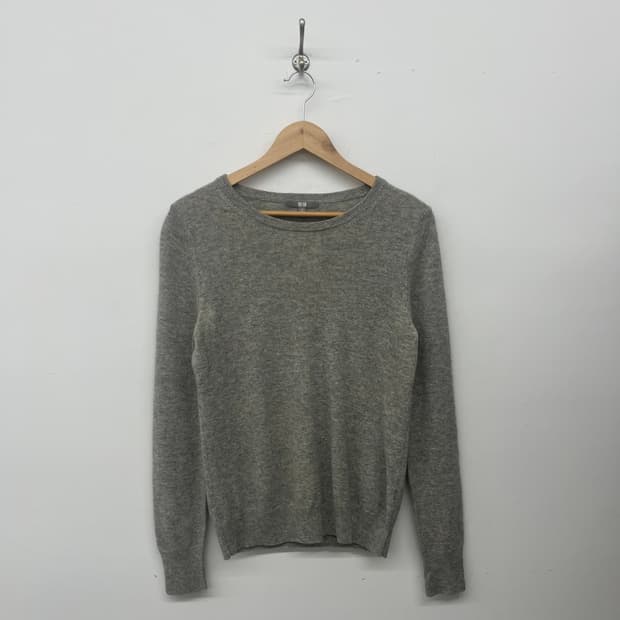 유니클로 캐시미어 니트 그레이 여/M