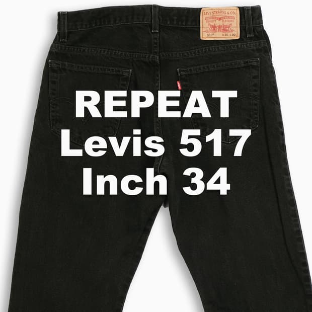 빈티지 리바이스 517 흑청 블랙진 34 인치 LV51736203