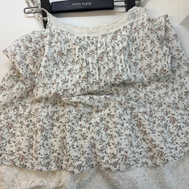 빈티지 플라워 레이어드 원피스