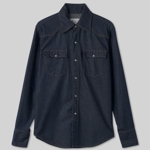 마르지엘라 스티치 데님셔츠