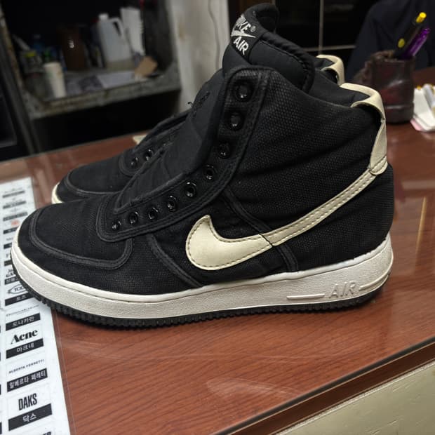 90s 나이키 에어포스1 cvs 하이 검/흰 