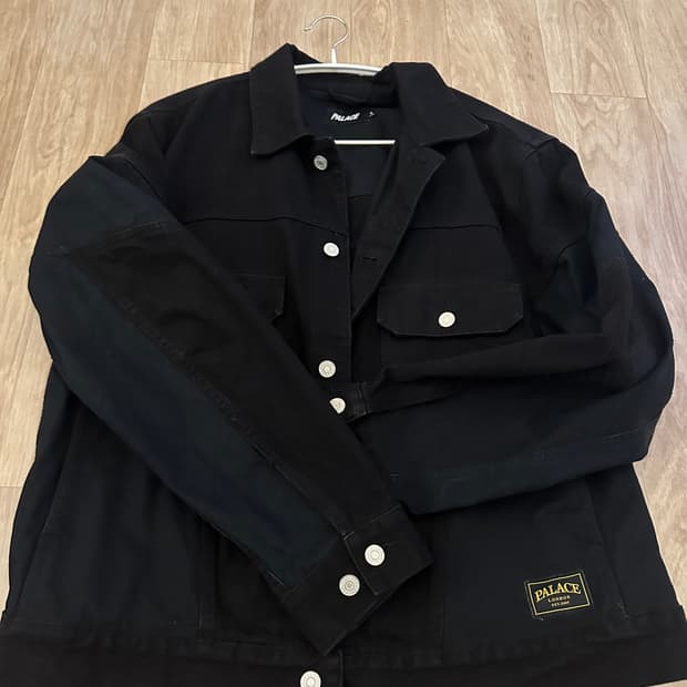 팔라스 패널 데님 자켓 블랙