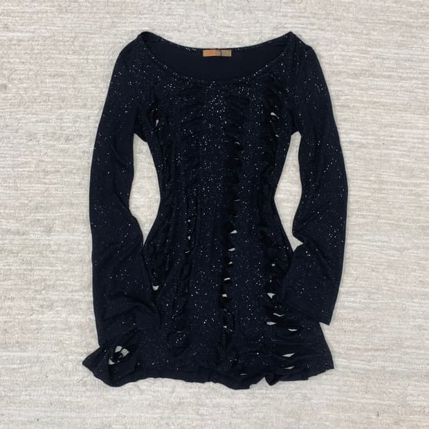 Glitter Distressed Punk Tee