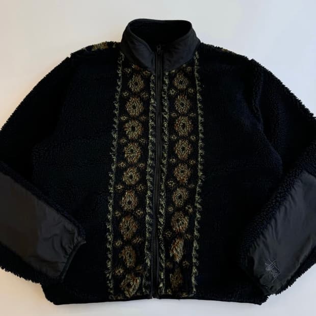 스투시 노마 리마 자카드 플리스 자켓