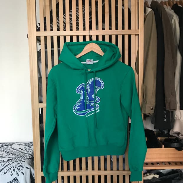 앤커버 크롭 후드티