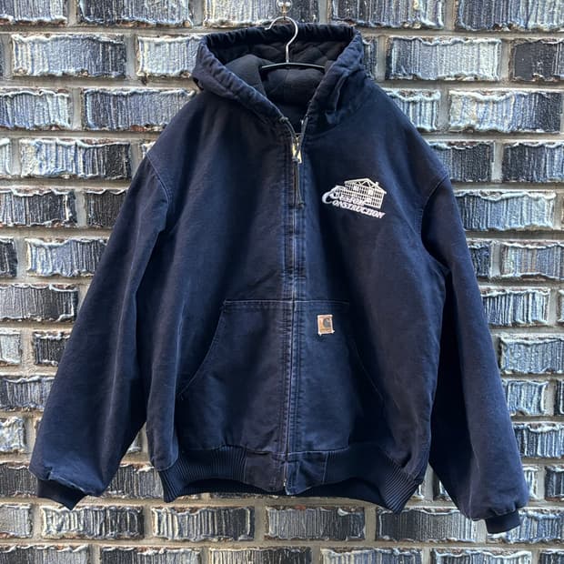 칼하트 j130 덕 액티브 자켓 앞뒤판 자수