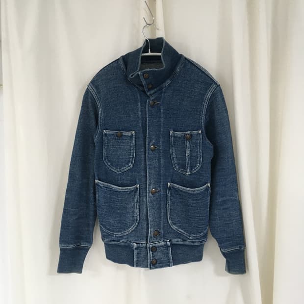 캐피탈 데님 스웻 자켓