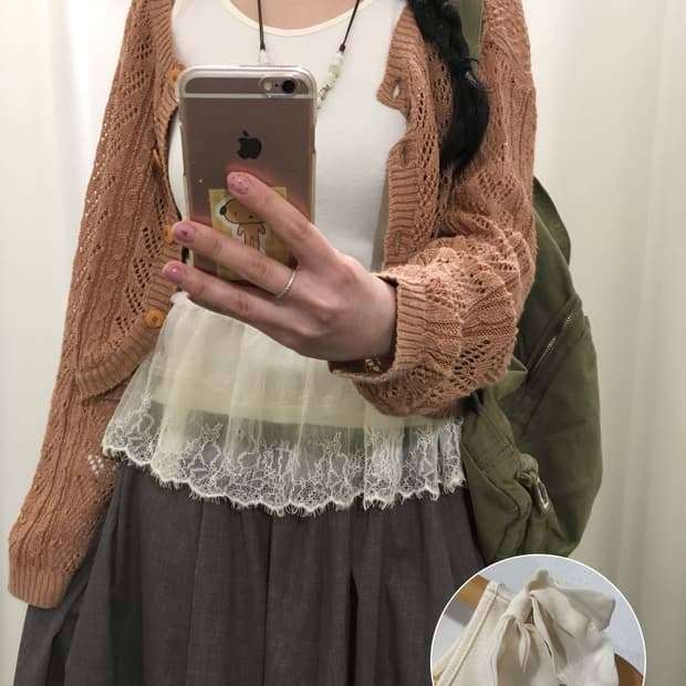 ribbon lace sleeveless