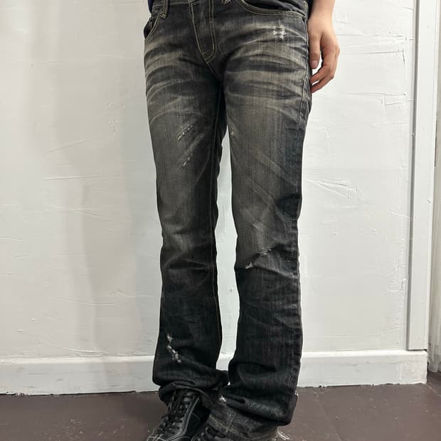 midas9 demage denim pants