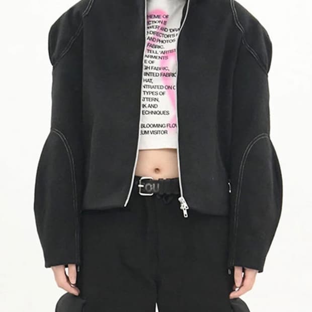 더뮤지엄비지터 바이커자켓