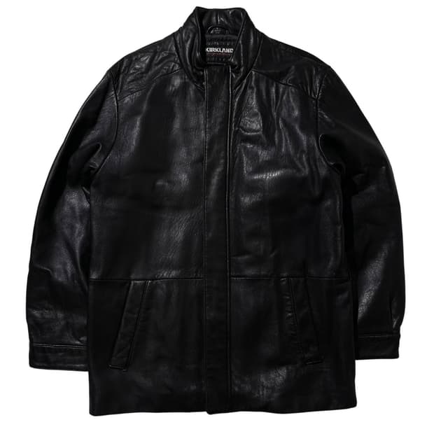 Kirkland 램스킨 싱글 레더 카코트 블랙