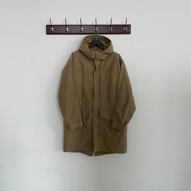 코스 녹갈색 후드 야상 점퍼 코트