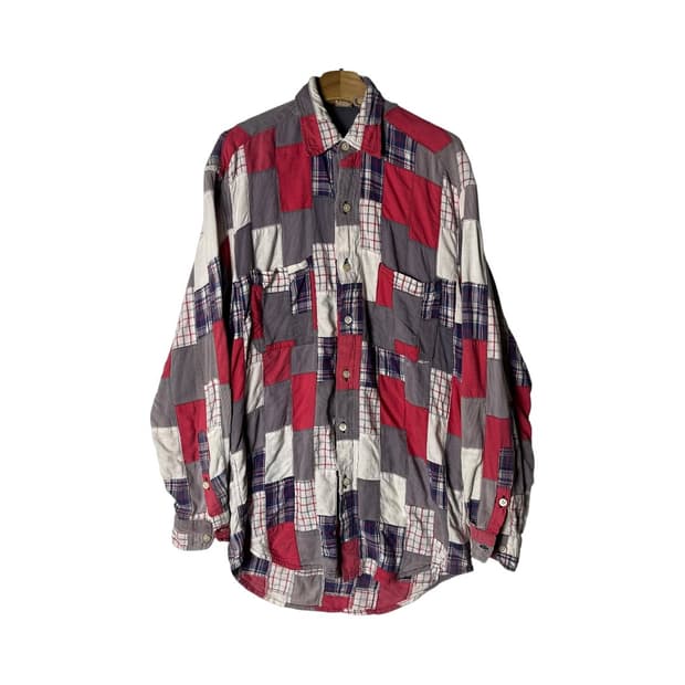 [45rpm] 아카이브 마드라스 패치워크 셔츠