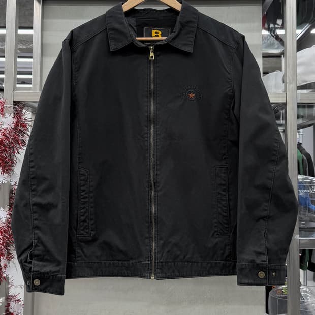 Bobin 00s 원스타 코튼 트러커 자켓 블랙