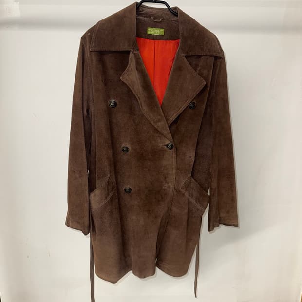 에스프리 90s 레더 코트 자켓