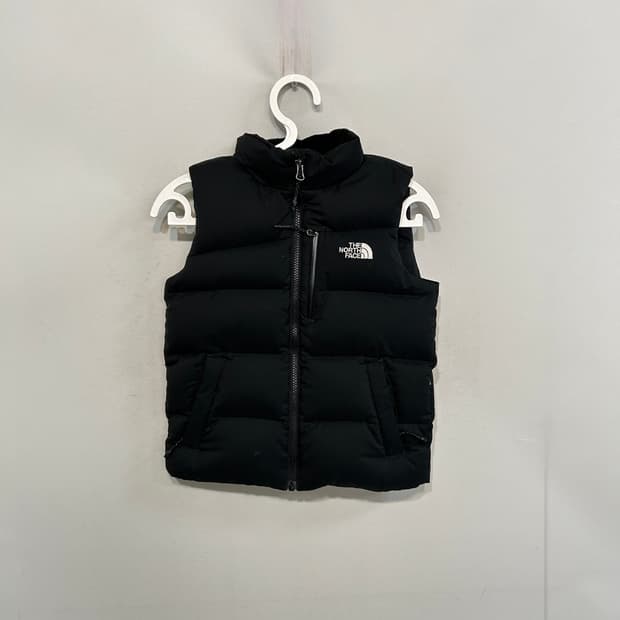 노스페이스 키즈 오리털 패딩조끼 120 블랙