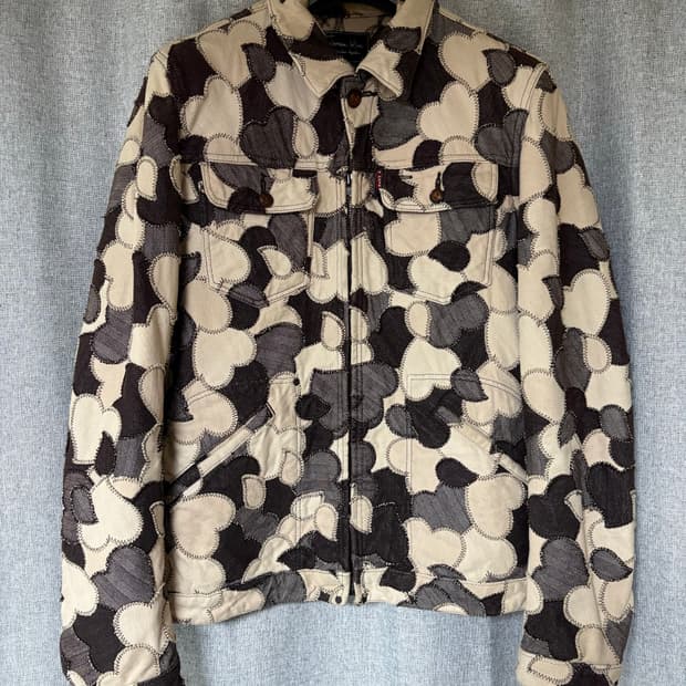 Number nine AW03 하트패치 블루종 자켓