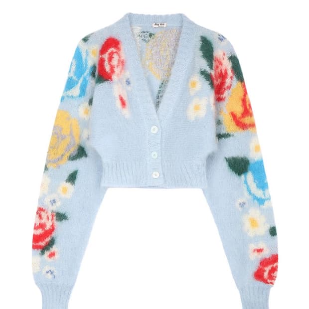 미우미우 (MIUMIU) 모헤어 카디건