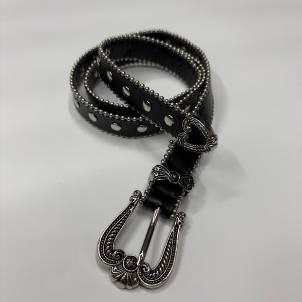 빈티지 웨스턴 스터드 벨트