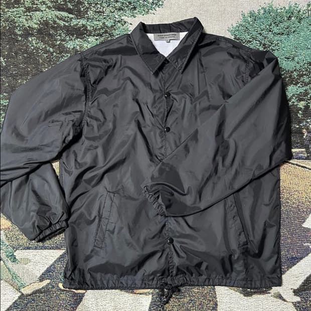 [정품] 꼼데가르송 CDG 로고 코치 레이어드 오버핏자켓 블랙