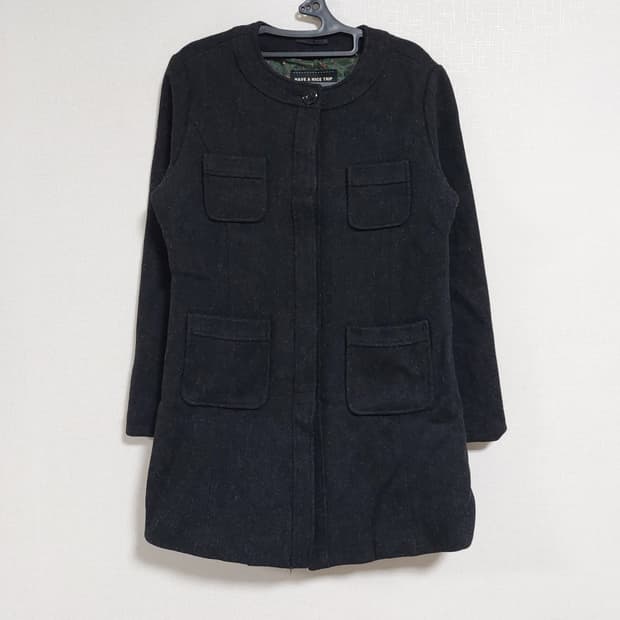 Have a nice trip 노카라 포켓 울 코트