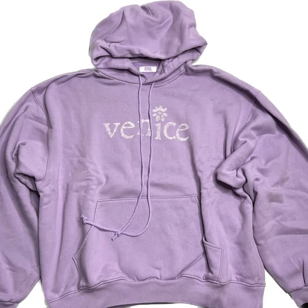 ERL 이알엘 베니스 로고 후디 퍼플