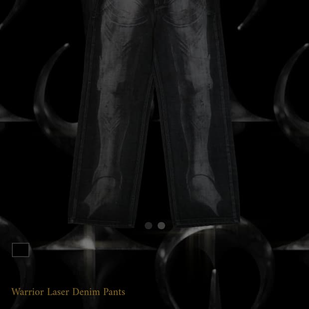 떠그클럽 워리어 레이저 데님 팬츠 블랙 1사이즈
