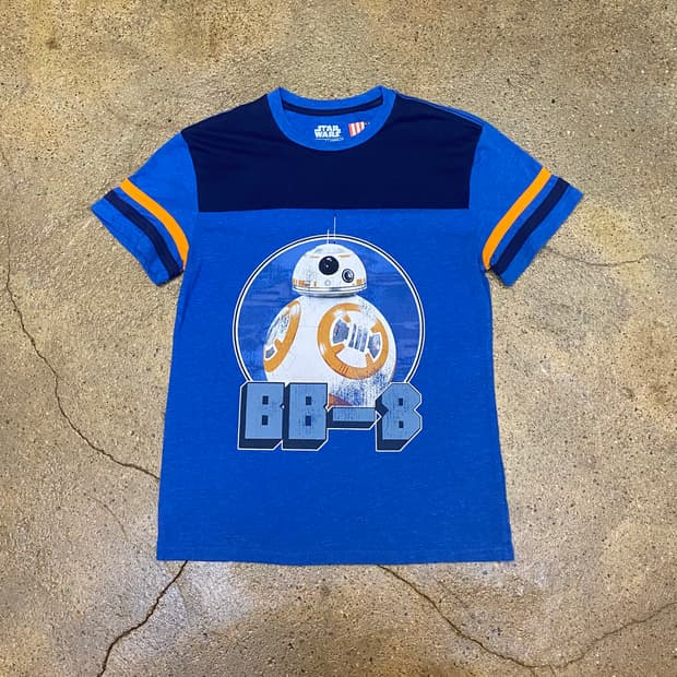 미국 빈티지 스타워즈 BB-8 프린팅 반팔티 카툰티