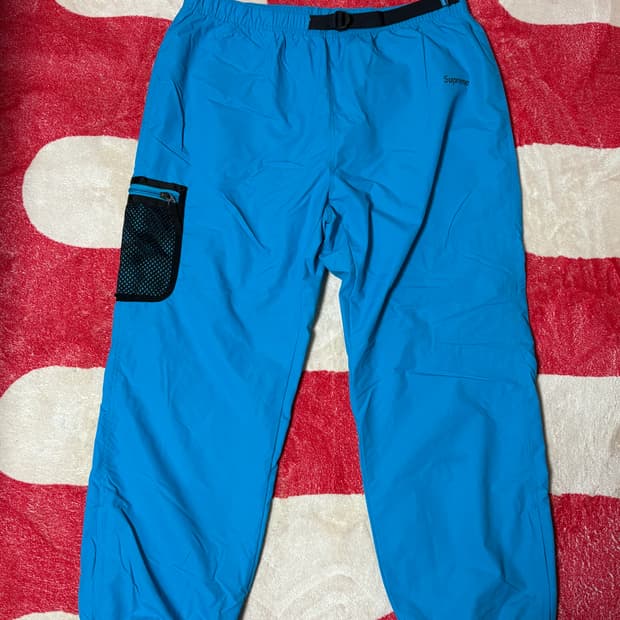 [L] 슈프림 나이키 트레일 러닝 팬츠 블루