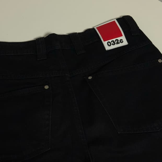 032c 스트레이트 데님팬츠 블랙