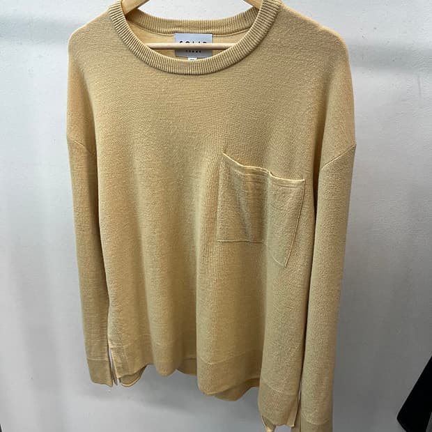 105) 솔리드옴므 포켓 울니트 