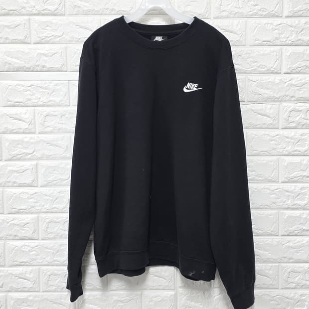택포_ 나이키 블랙 맨투맨 XXL