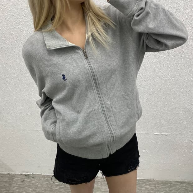 폴로 랄프로렌 네이비포니 그레이 집업 M