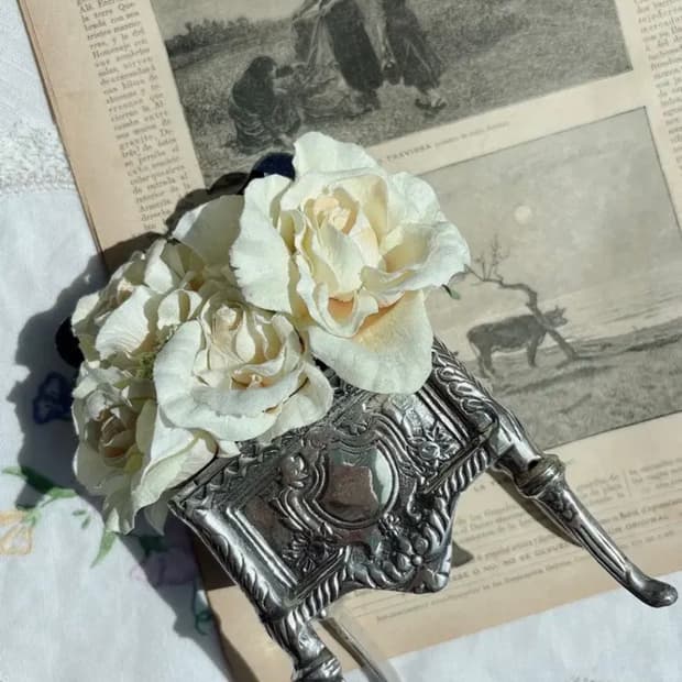 빈티지 꽃포지 보석함