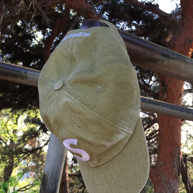 슈프림 피그먼트 프린트 S 로고 6-패널 캡 라이트 세이지