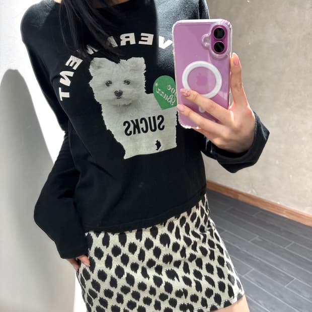 히스테릭 글래머 프린팅 롱슬리브