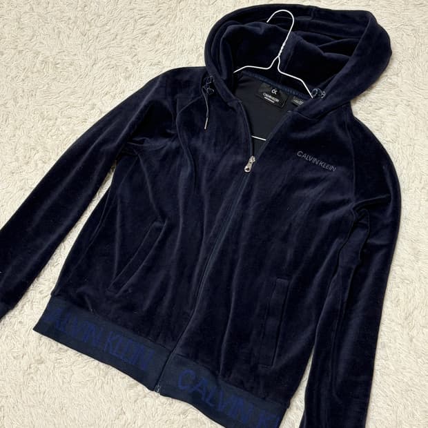 켈빈클라인 벨벳 후드집업