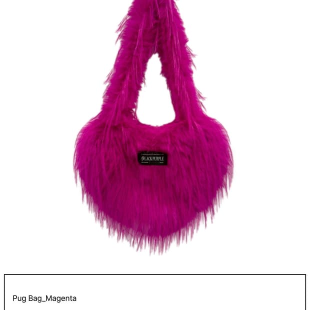 블랙퍼플 마젠타 퍼 가방
