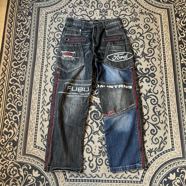 32 00s 푸부 올드스쿨 데님 팬츠W2353